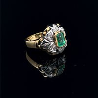 Anello Cianfrone Gioielli Donna Vintage in Oro Smeraldo 0.80 Ct ANOR-139-198 - ANOR-139-198